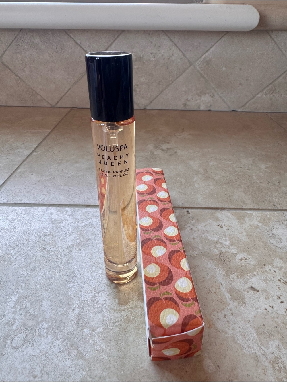 Voluspa Peachy Queen Roller on the go Perfume - Nude Pink Bottle - Picture 2 of 8